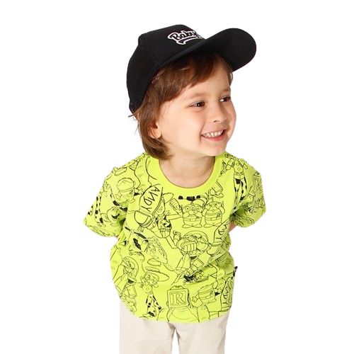 公式 ショップディズニー ベビードール 一部店舗 通販限定 親子お揃い ディズニー 総柄tシャツ 6468k キミドリ トイストーリー