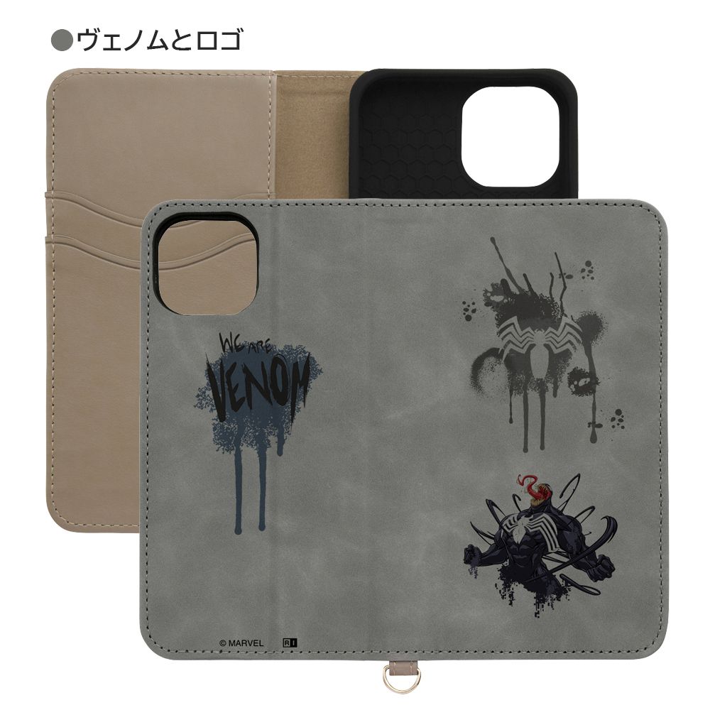 ヴェノムとロゴ 手帳型ケース Raffine【受注生産】