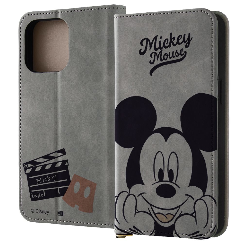 ミッキーマウスとカチンコ 手帳型ケース Raffine【受注生産】
