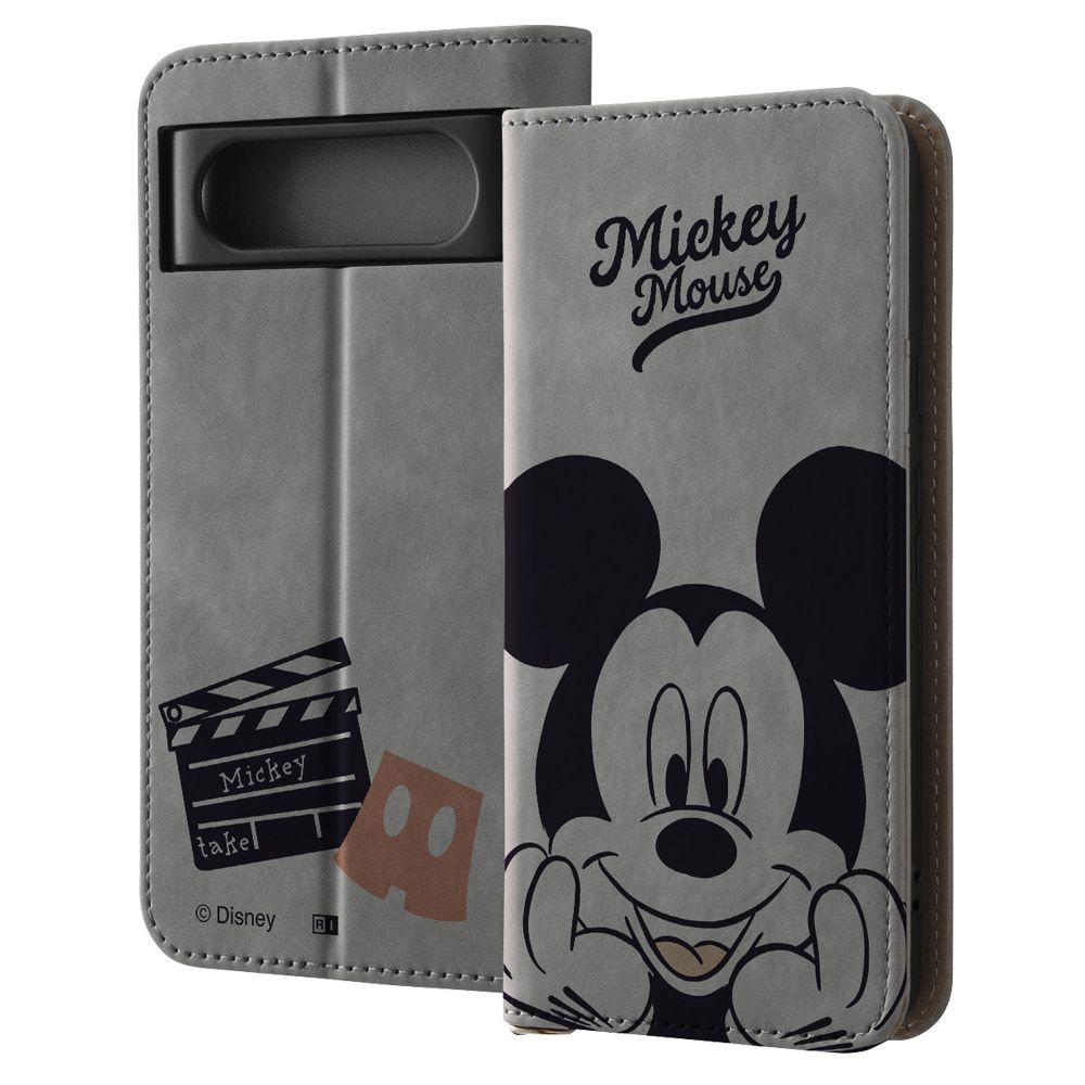 ミッキーマウスとカチンコ 手帳型ケース Raffine【受注生産】