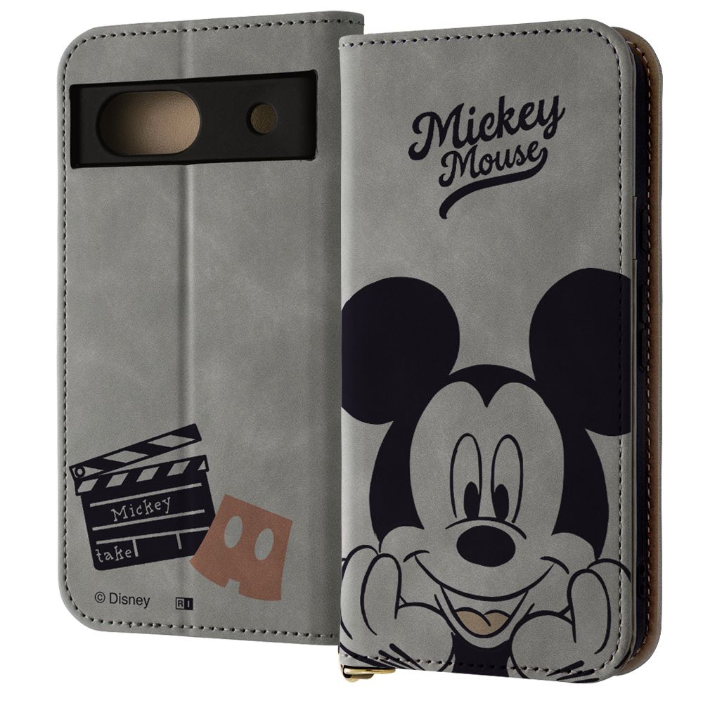 ミッキーマウスとカチンコ 手帳型ケース Raffine【受注生産】