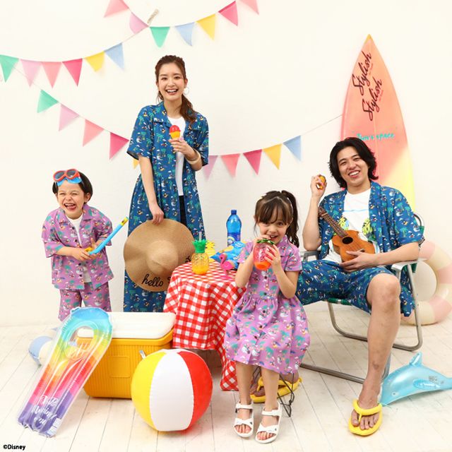 【ベビードール】親子お揃い ディズニー リゾート柄シャツ 8265K (ボトム別売)