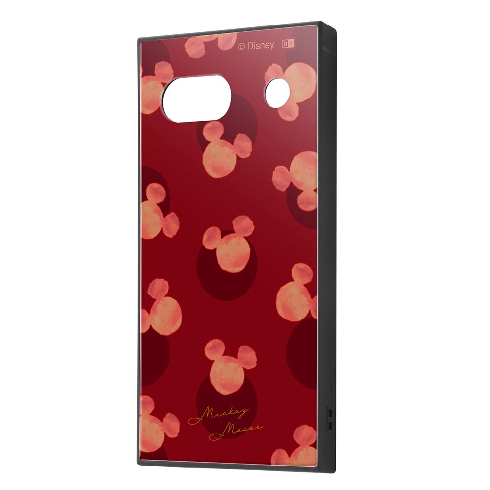 ミッキーマウス_ドットレッド ハイブリッドケース KAKU【受注生産】