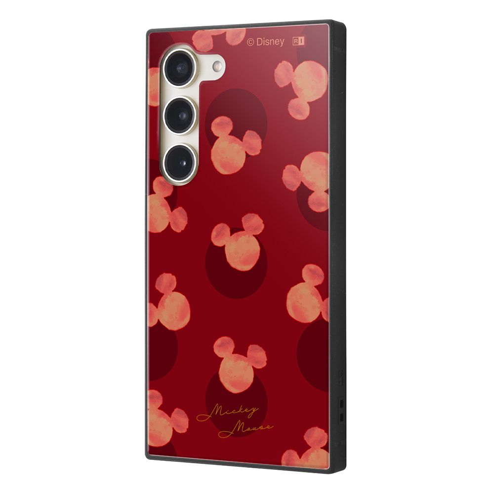 ミッキーマウス_ドットレッド ハイブリッドケース KAKU【受注生産】