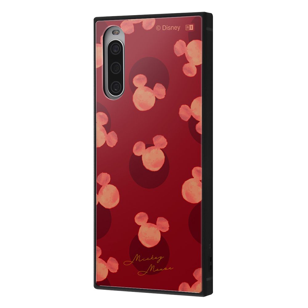 ミッキーマウス_ドットレッド ハイブリッドケース KAKU【受注生産】