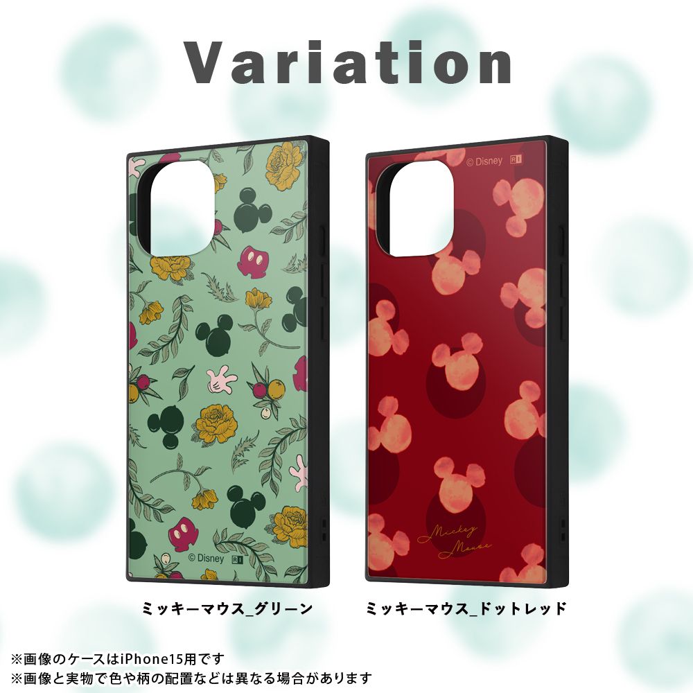 ミッキーマウス_ドットレッド ハイブリッドケース KAKU【受注生産】