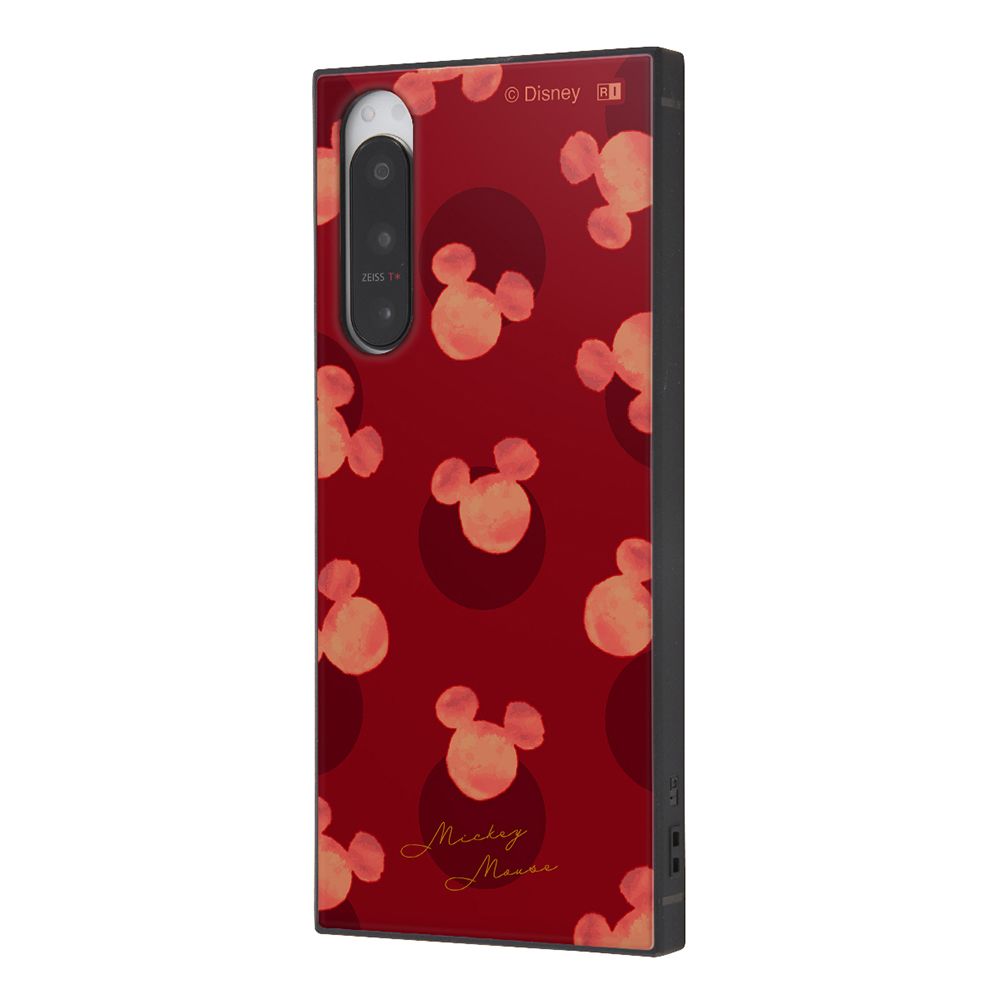 ミッキーマウス_ドットレッド ハイブリッドケース KAKU【受注生産】