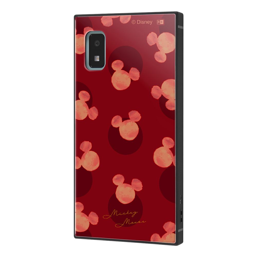 ミッキーマウス_ドットレッド ハイブリッドケース KAKU【受注生産】