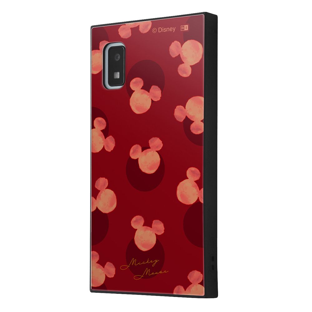 ミッキーマウス_ドットレッド ハイブリッドケース KAKU【受注生産】
