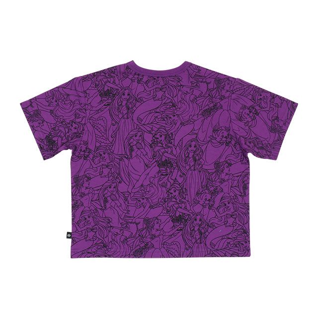 公式 ショップディズニー ベビードール 一部店舗 通販限定 親子お揃い ディズニー 総柄tシャツ 6468k パープル プリンセス