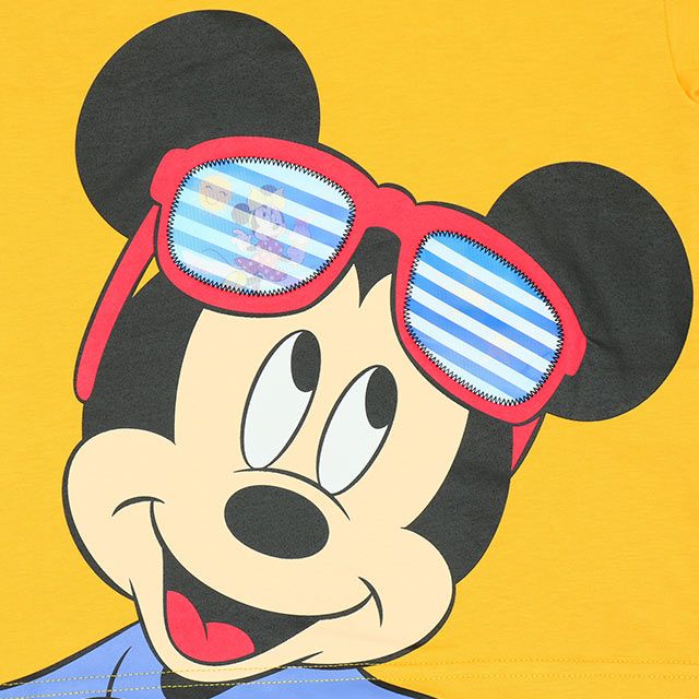【ベビードール】ミッキー サングラスレンチキュラーTシャツ 親子お揃い 8275K