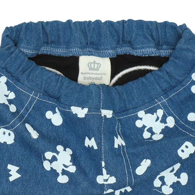 【ベビードール】ミッキー 総柄ショートモンキーパンツ 8289B