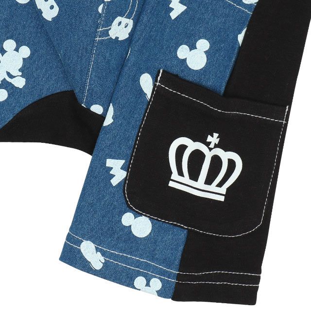 【ベビードール】ミッキー 総柄ショートモンキーパンツ 8289B