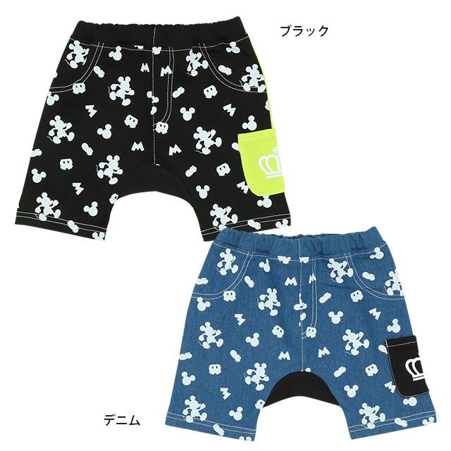 【ベビードール】ミッキー 総柄ショートモンキーパンツ 8289B
