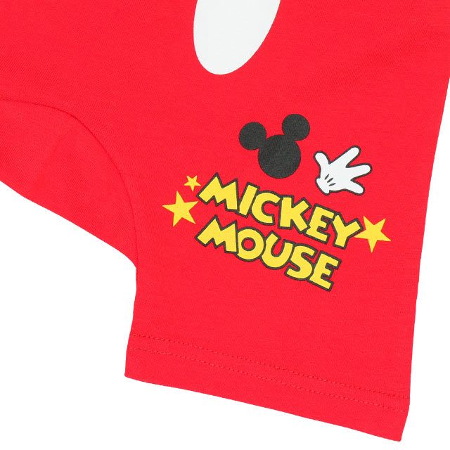 【ベビードール】ミッキー なりきるショートモンキーパンツ 8292B / ベビーサイズ 赤ちゃん ベビー服 ボトムス ショートパンツ 短パン 半ズボン ゆったり 楽ちん ウエスト総ゴム ゴム穴付 天竺素材 仮装 コスチューム コスプレ