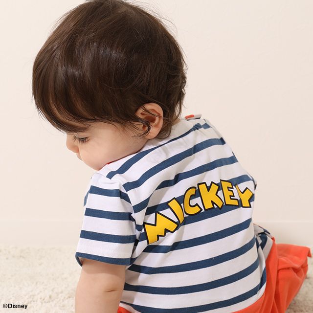 【ベビードール】ミッキー サロペットドッキングロンパース 8293B