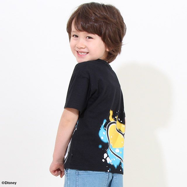 【ベビードール】ミッキー アイコンペイントTシャツ 親子お揃い 8294K