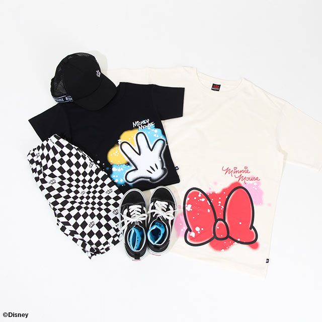 【ベビードール】ミニー アイコンペイントTシャツ 親子お揃い 8294K