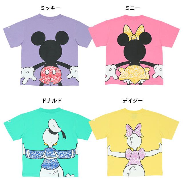 【ベビードール】ミッキー つながるバックデザインTシャツ 親子お揃い 8334K