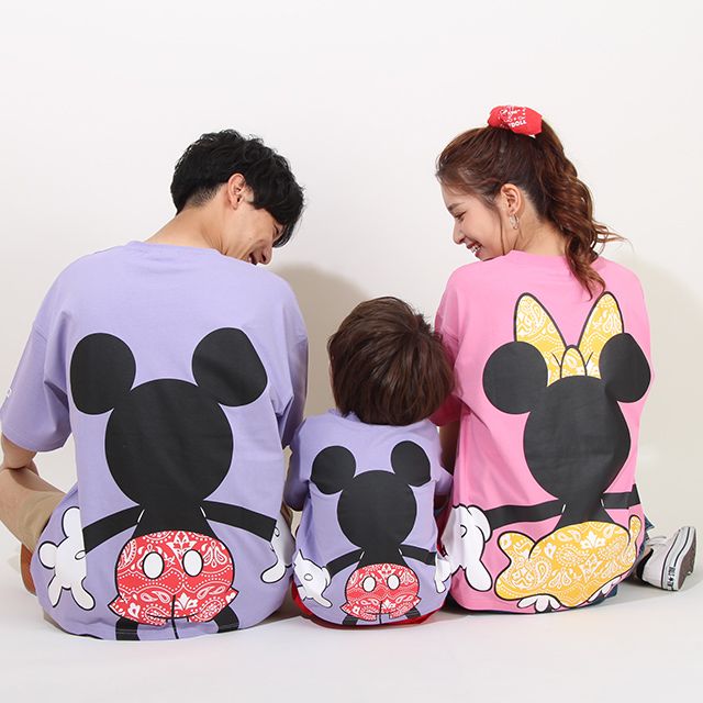 【ベビードール】ミニー つながるバックデザインTシャツ 親子お揃い 8334K