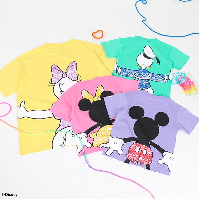 【ベビードール】ミニー つながるバックデザインTシャツ 親子お揃い 8334K