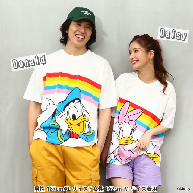 【ベビードール】デイジー つながるレインボーTシャツ 親子お揃い 8335K