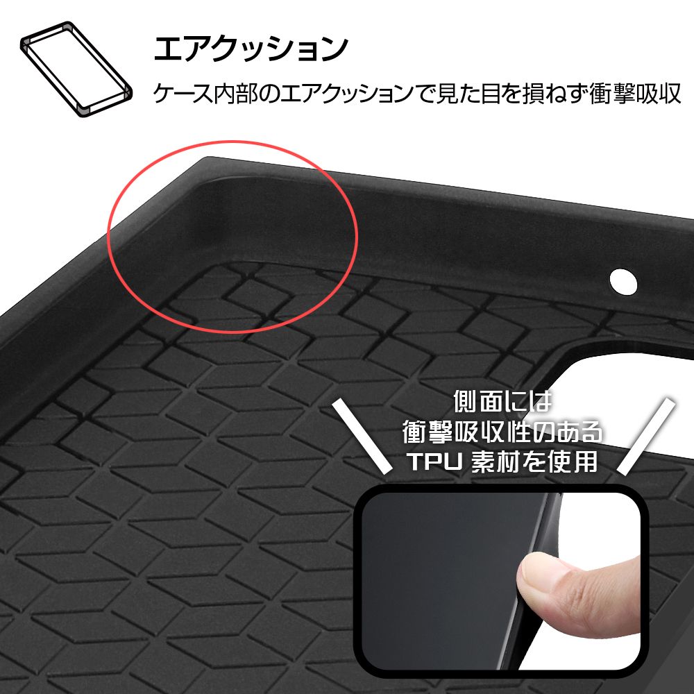 ディズニーキャラクター/耐衝撃ハイブリッドケース KAKU/『ミニーマウス/総柄』【受注生産】