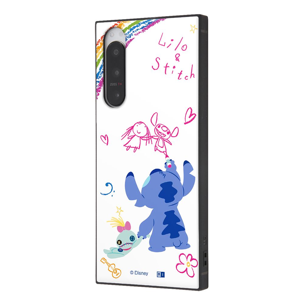 ディズニーキャラクター/耐衝撃ハイブリッドケース KAKU/『リロ＆スティッチ/落書き』【受注生産】