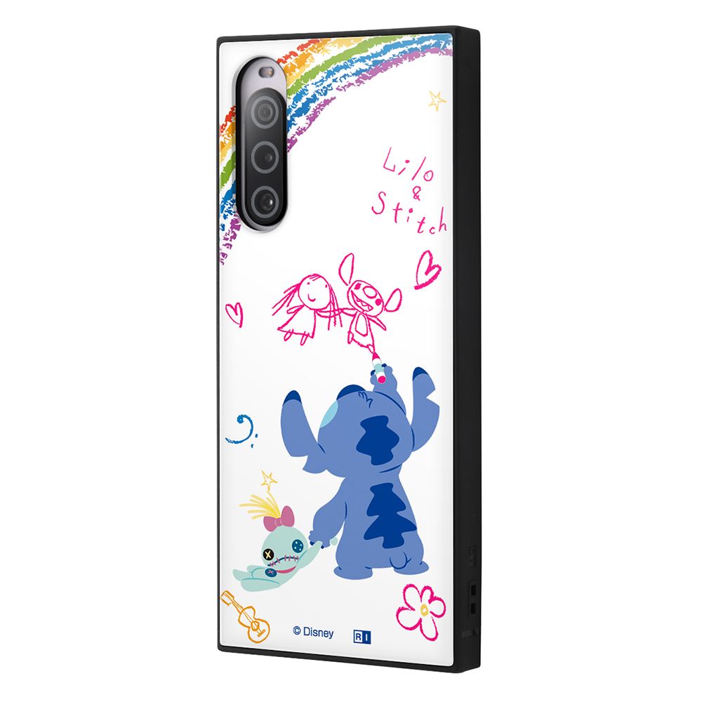 ディズニーキャラクター/耐衝撃ハイブリッドケース KAKU/『リロ＆スティッチ/落書き』【受注生産】