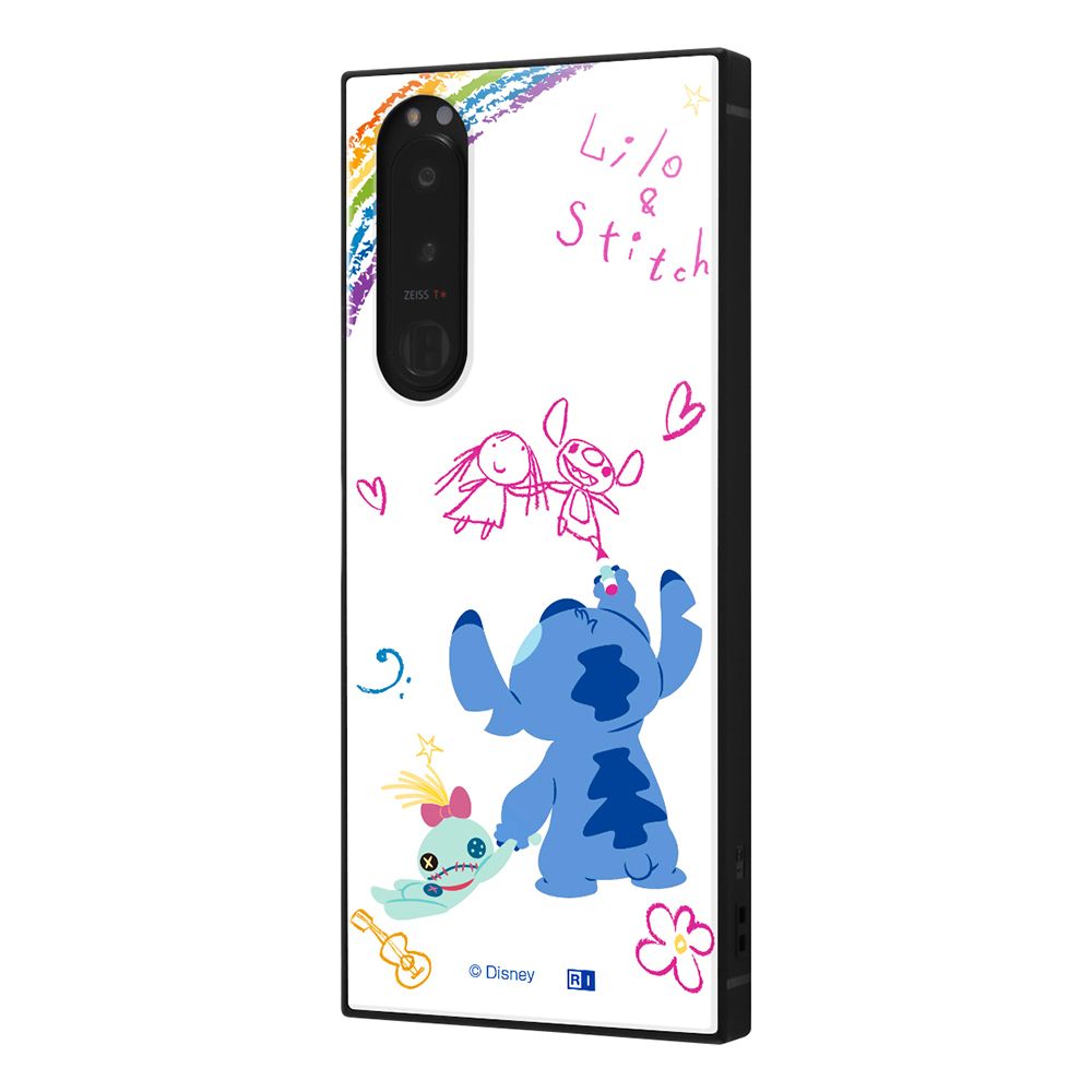 ディズニーキャラクター/耐衝撃ハイブリッドケース KAKU/『リロ＆スティッチ/落書き』【受注生産】