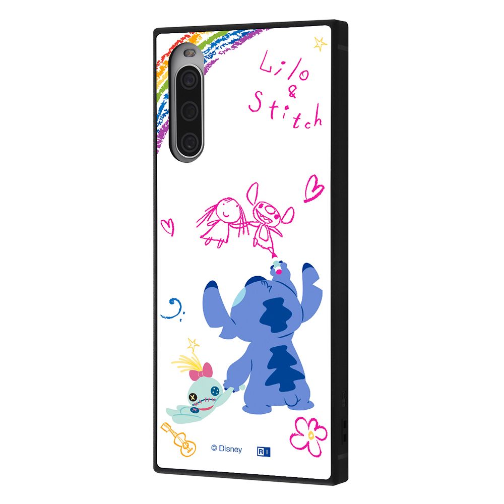 ディズニーキャラクター/耐衝撃ハイブリッドケース KAKU/『リロ＆スティッチ/落書き』【受注生産】