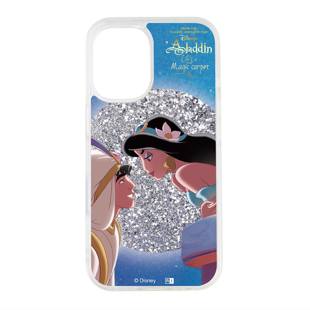 『ディズニーキャラクター』/ラメ グリッターケース/アラジンとジャスミン【受注生産】