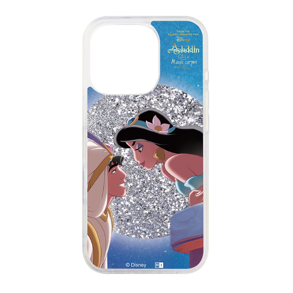 『ディズニーキャラクター』/ラメ グリッターケース/アラジンとジャスミン【受注生産】