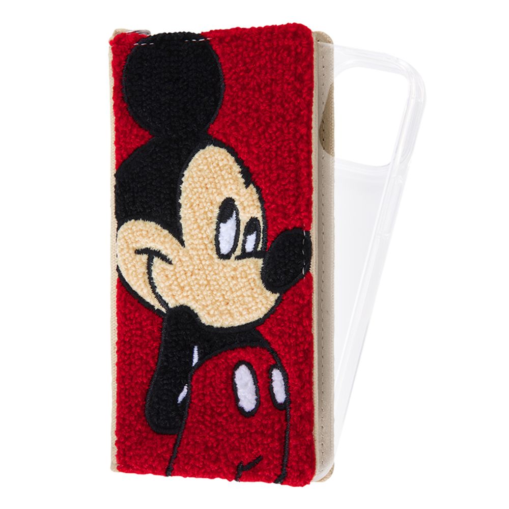 『ディズニーキャラクター』/手帳型 FLEX CASE サガラ刺繍/ミッキーマウス