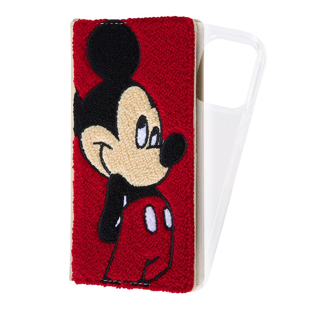 『ディズニーキャラクター』/手帳型 FLEX CASE サガラ刺繍/ミッキーマウス