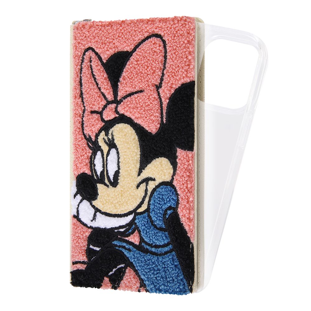 『ディズニーキャラクター』/手帳型 FLEX CASE サガラ刺繍/ミニーマウス