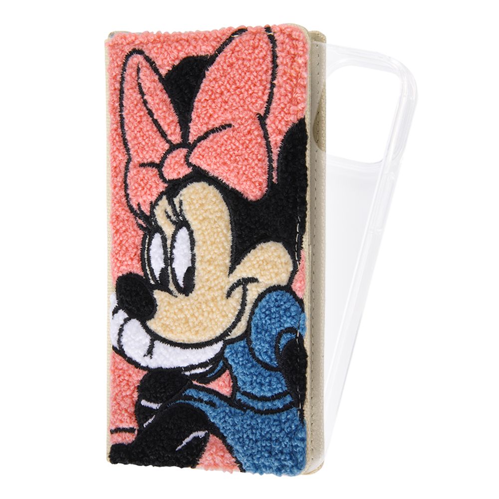 『ディズニーキャラクター』/手帳型 FLEX CASE サガラ刺繍/ミニーマウス