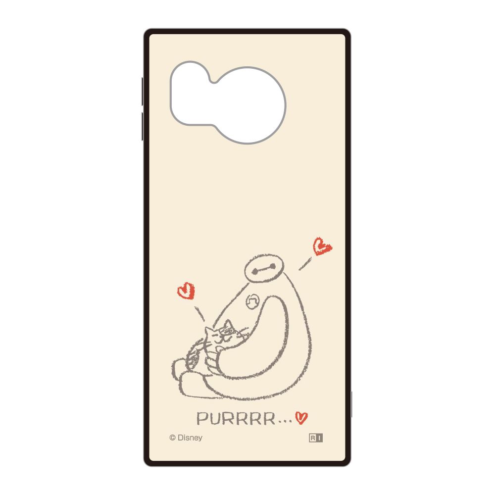 『ディズニーキャラクター』/耐衝撃ケース KAKU / ベイマックスとモチ_ベージュ【受注生産】