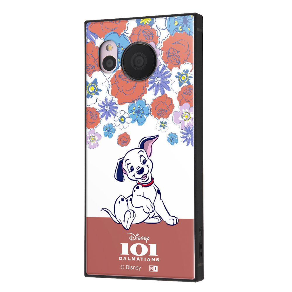 『ディズニーキャラクター』/耐衝撃ハイブリッドケース KAKU / 子犬_フラワー【受注生産】