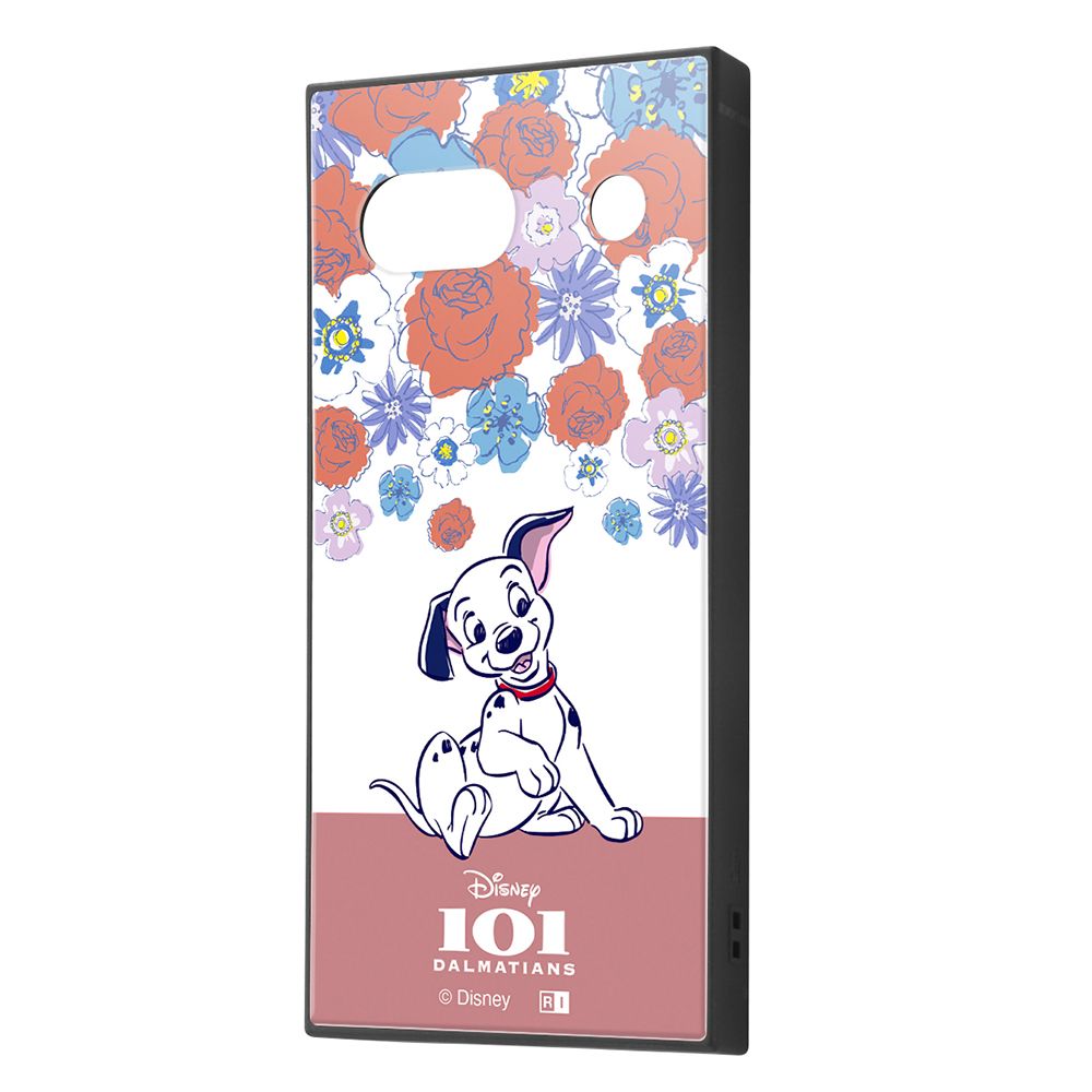 『ディズニーキャラクター』/耐衝撃ハイブリッドケース KAKU / 子犬_フラワー【受注生産】