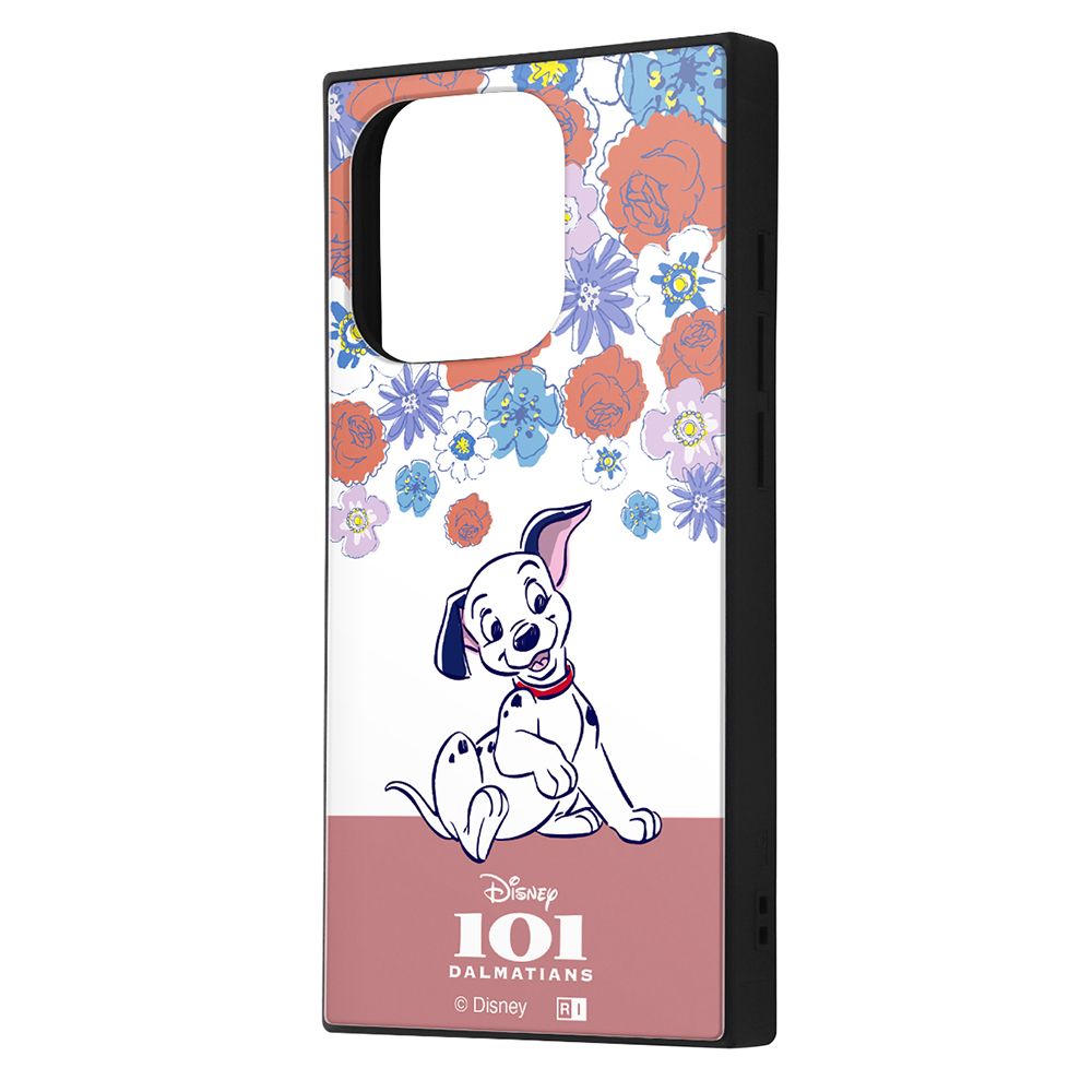 『ディズニーキャラクター』/耐衝撃ハイブリッドケース KAKU / 子犬_フラワー【受注生産】