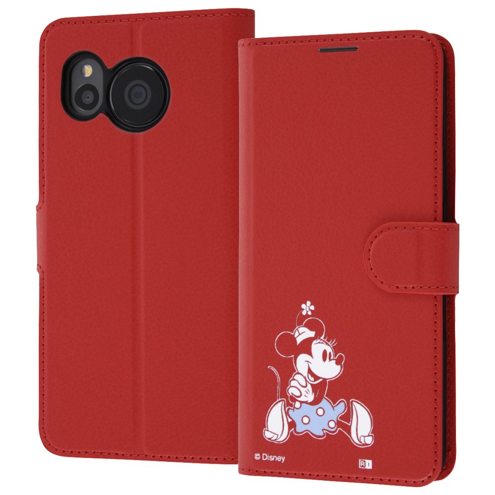 ミニーマウス sitting 手帳型ケース