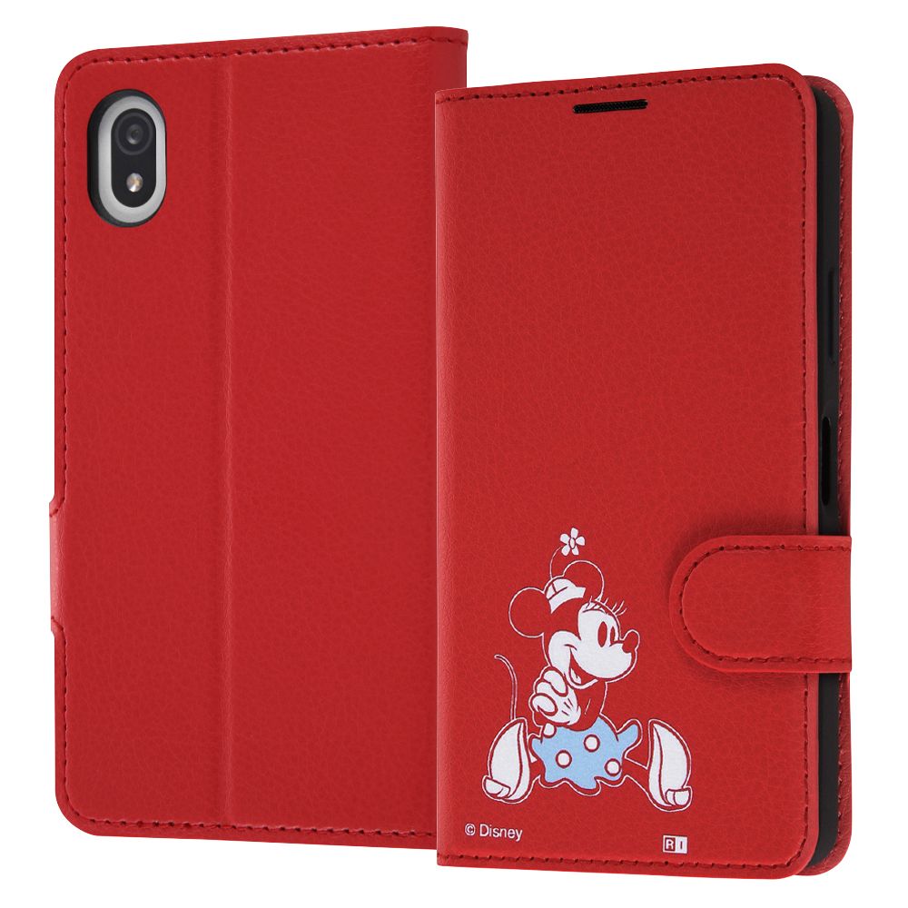 ミニーマウス sitting 手帳型ケース