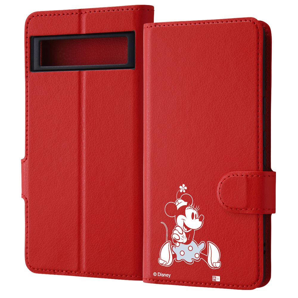 ミニーマウス sitting 手帳型ケース