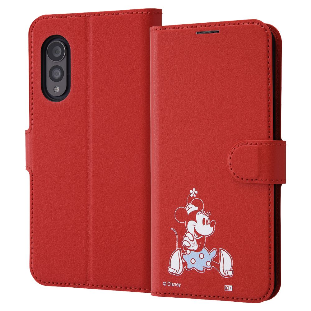 ミニーマウス sitting 手帳型ケース