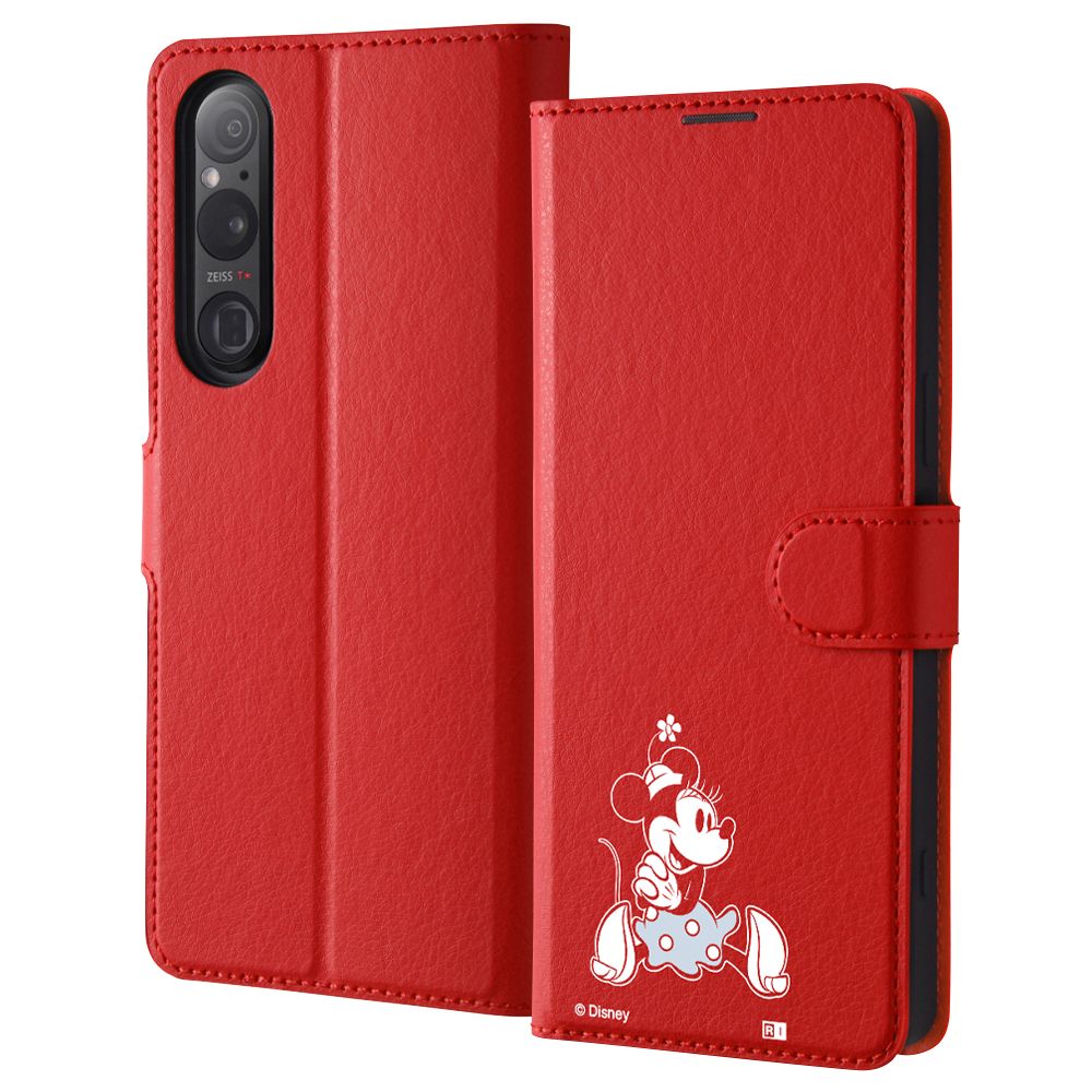 ミニーマウス sitting 手帳型ケース