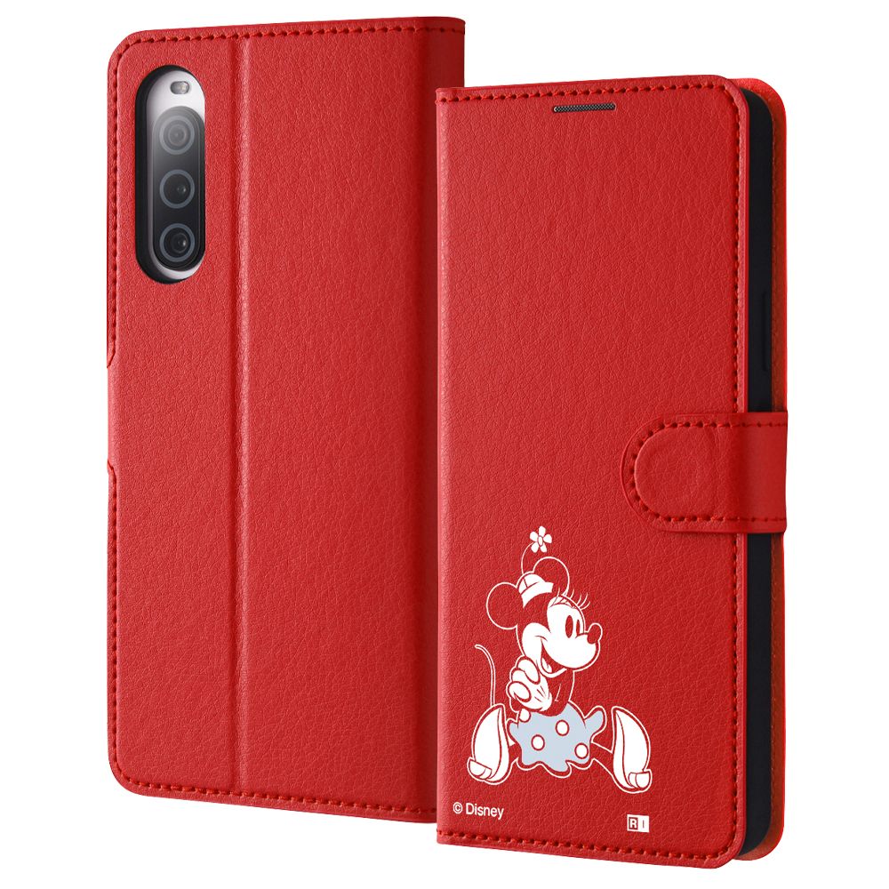 ミニーマウス sitting 手帳型ケース