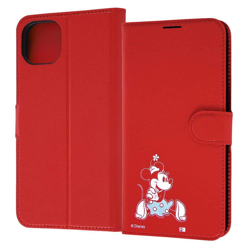 ミニーマウス sitting 手帳型ケース