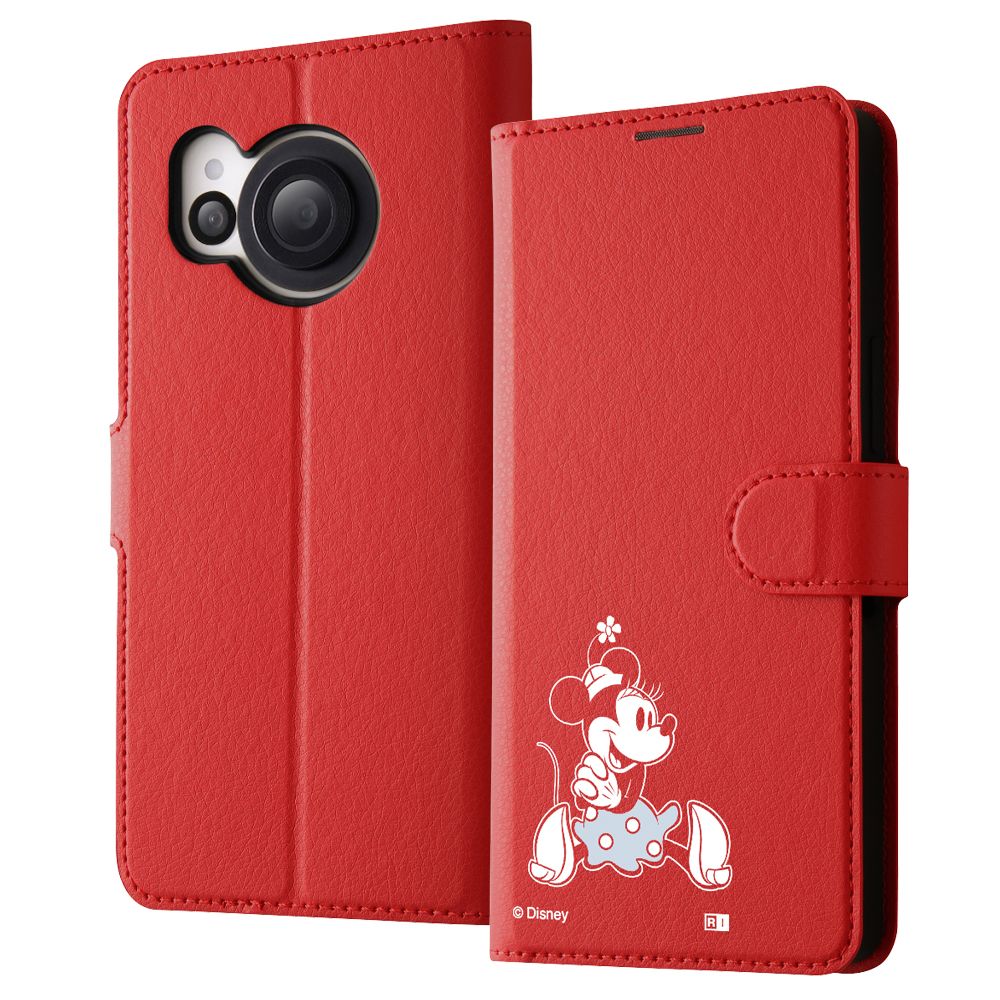 ミニーマウス sitting 手帳型ケース