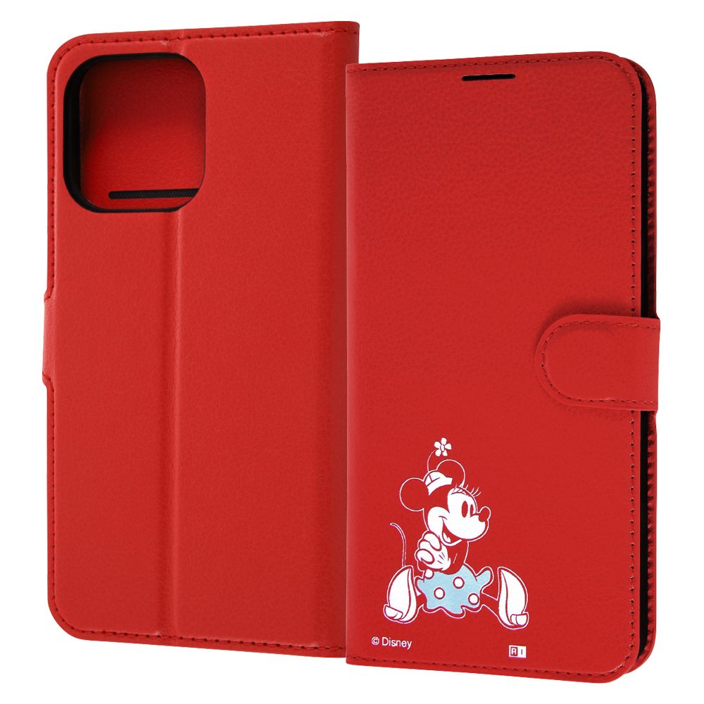 ミニーマウス sitting 手帳型ケース